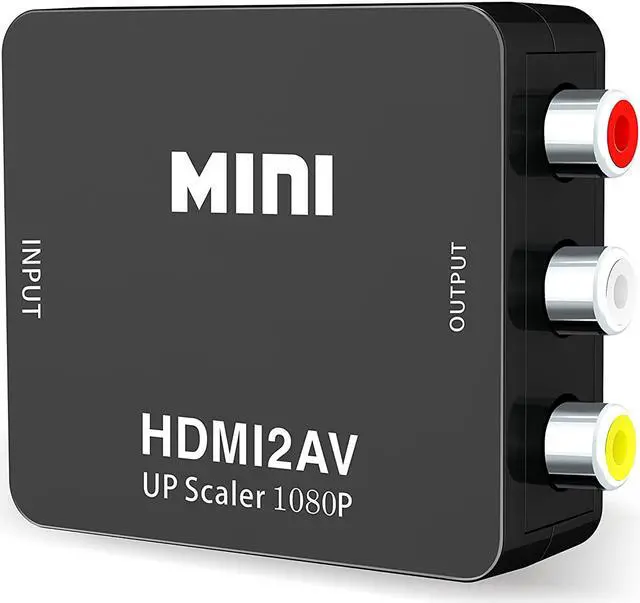 Alt view image 2 of 6 - 1080P HDMI-compatible to AV HDMI-compatible to 3RCA Composite CVBS Video Audio Converter Adapter 3 RCA Support PAL/NTSC for PC Laptop Xbox Blue-Ray PS4 PS3 HD TV STB VHS VCR Comb Camera DVD Color Box