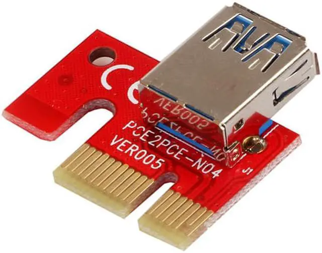 Alt view image 6 of 6 - 10-Pack ITHOO SATA Powered PCI-E PCI Express Extender Riser Cable- VER 007S - 1X to 16X PCIE USB 3.0 Adapter Card w/ 2ft USB Extension Cable - GPU Graphic Card Crypto Currency Mining