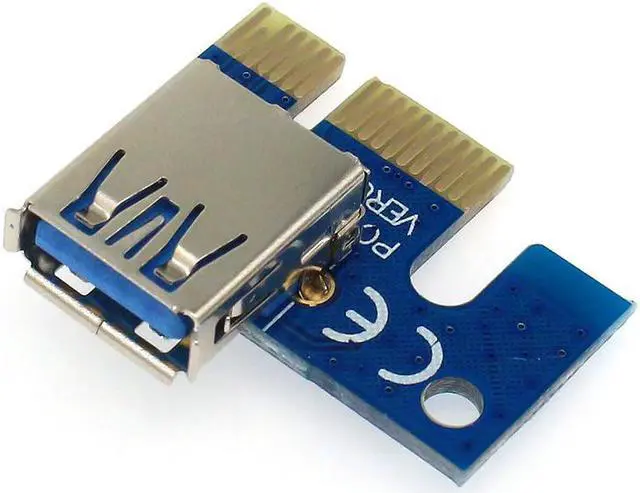 Alt view image 6 of 7 - 10 Pack EnLabs PCIe 1x to 16x PCI Express Extender Powered Riser Card,Ethereum Mining ETH GPU Riser Adapter Power by PCIe 6pin w/ 60cm USB 3.0 Extension Cable& 6-Pin PCI-E to SATA  Power Cable