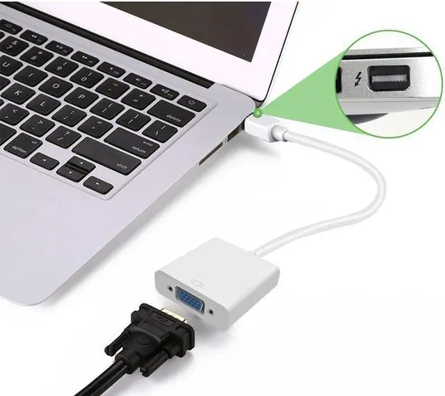 Alt view image 6 of 6 - EnLabs ADMDP2VGA 1080p Thunderbolt Mini DisplayPort to VGA Active Converter - Mini DP to VGA Adapter - 1920x1200 - MDP to VGA - White