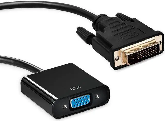 Alt view image 3 of 5 - EnLabs DVID2VGA Active DVI-D to VGA Converter - Gold Plated DVI-D Male to VGA Female Digital to Analog Adapter Cable - 1920x1080p - Black