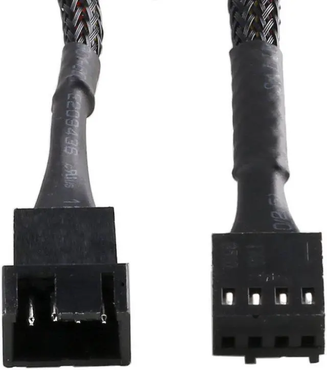 Alt view image 4 of 4 - 5 Pack Braided Sleeving 25CM Molex TX4 4pin Connectors CPU PWM Fan Power Extension Cable,4 pin Molex Plug Backword 2 pin 3pin Case fan