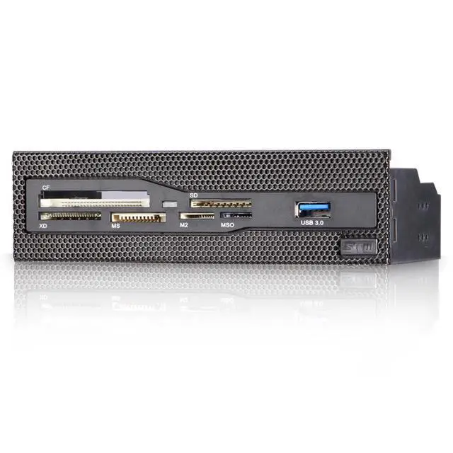 Alt view image 2 of 7 - EnLabs U2CR525U3 5.25 inch PC Case Mesh Front panel All-in-1 Multifunction CF/XD/MS/M2/SD/TF Internal USB 2 .0 Card Reader USB Flash Memory w/ USB 3.0 Port