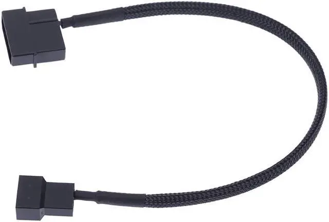Alt view image 2 of 6 - EnLabs LP42TX425CM Fan Power Adpater Cable, Molex to 4 Pin PWM 3pin Case Fan Power Converter - PSU IDE LP4 12V to TX3 TX4 Cooler Power Cord  - 10 Inches, Black Sleeved