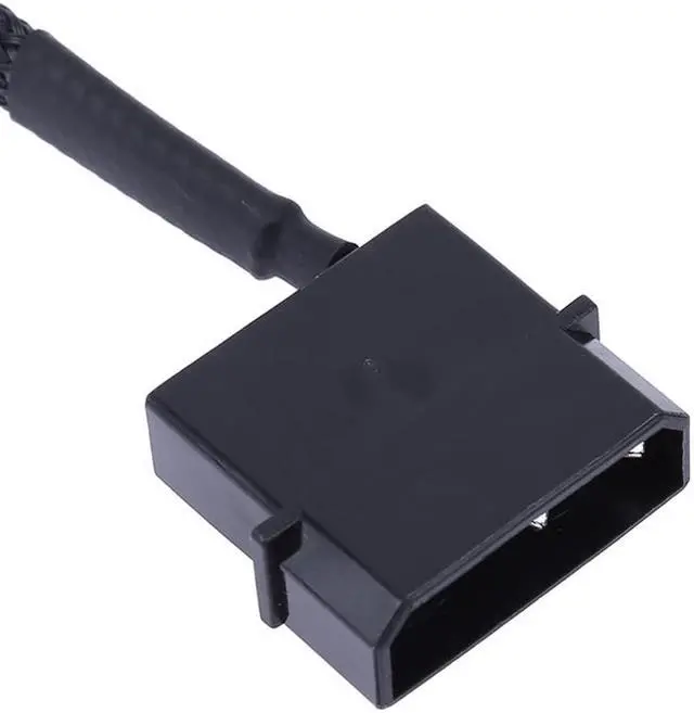 Alt view image 5 of 6 - EnLabs LP42TX425CM Fan Power Adpater Cable, Molex to 4 Pin PWM 3pin Case Fan Power Converter - PSU IDE LP4 12V to TX3 TX4 Cooler Power Cord  - 10 Inches, Black Sleeved
