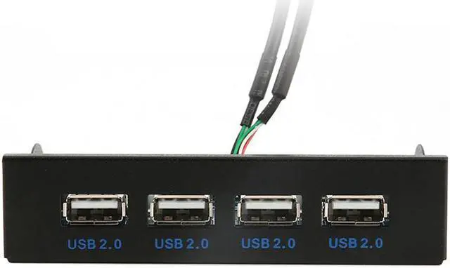 Alt view image 3 of 5 - EnLabs FP35U24M PC Case 3.5 inch front panel 4 Ports USB 2.0 USB Hub w/ Molex 4pin Power Connecor(USB 2.0 9pin Connector & 2ft Adapter Cable)