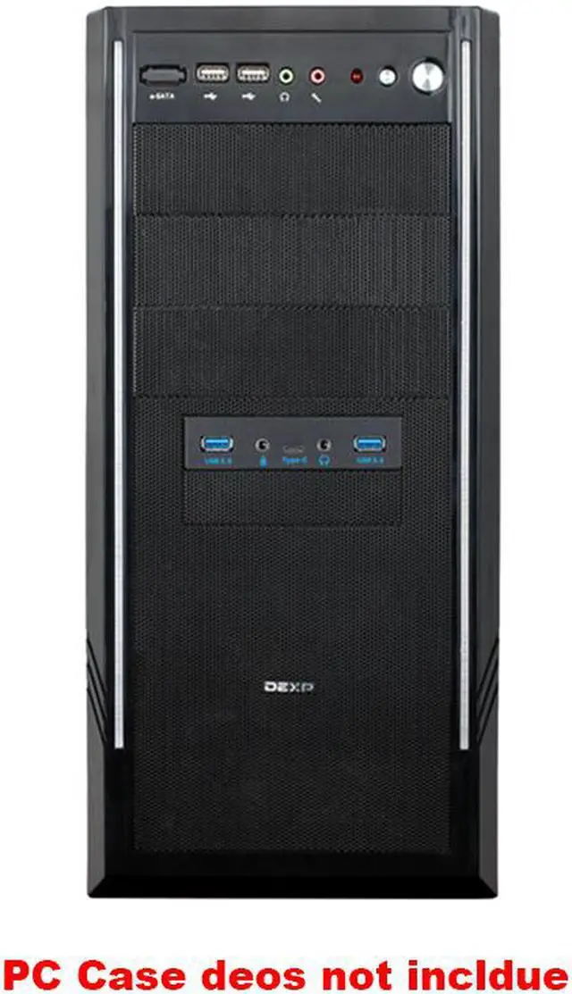 Alt view image 5 of 5 - Enlabs FP35U32UCAM USB 3.1 Type C 5Gb/s & 2 x USB 3.0 PC Case 3.5 inch Floppy Bay Front Panel 3 Ports USB Hub w/ HD Audio Output & Microphone