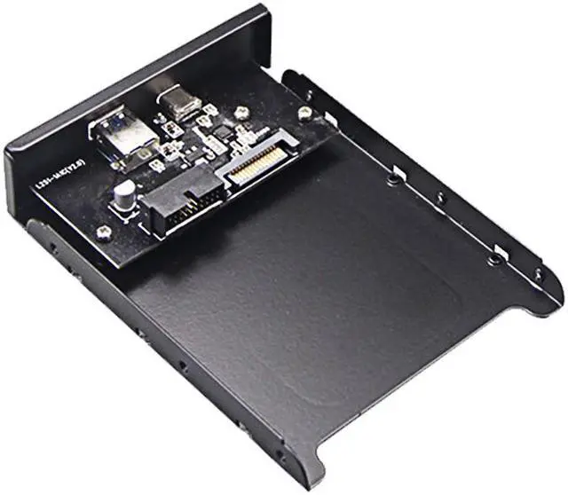 Alt view image 4 of 6 - Enlabs FP35U3UCM Internal USB 3.1 Gen 1 Type C + USB 3.0 Port Hub Front Panel w/ SATA Power Connector (USB 3.0 20pin Extension Cable)