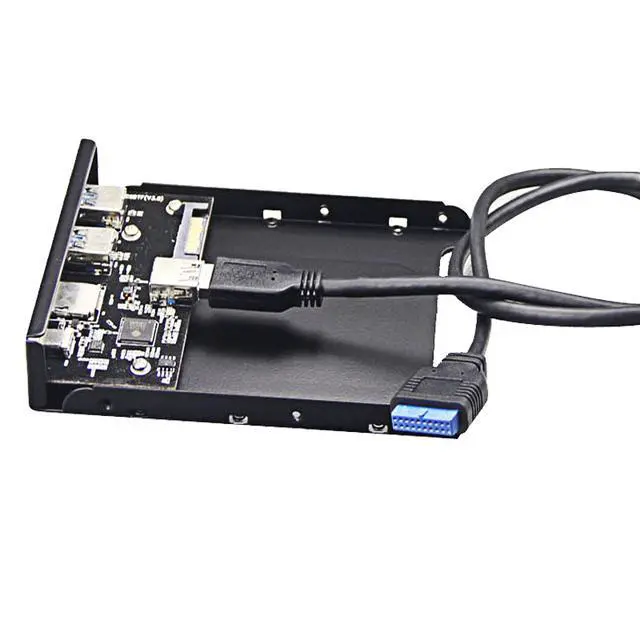 Alt view image 5 of 6 - Enlabs U3CR35U32UCM USB 3.0 SD/Micro SD/TF 3.5" Internal Card Reader w/ USB 3.1 Gen 1 Type C + 2 x USB 3.0 Port Hub Front Panel