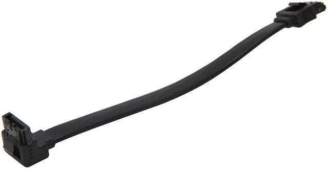Alt view image 3 of 4 - EnLabs 5PKSATAIII15CMBK90 5 Pack SATA 3.0 6Gbps Straight to 90 Degree Angle HDD SDD Data Cable w/ Locking Latch - Black - 6 inch
