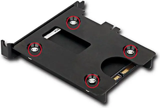 Alt view image 5 of 6 - EnLabs PCIBR25SSD PCI Slot 2.5" HDD/SSD Mounting Bracket - 2.5" HDD to PCI Slot Rear Panel  Hard Drive Adapters - Black