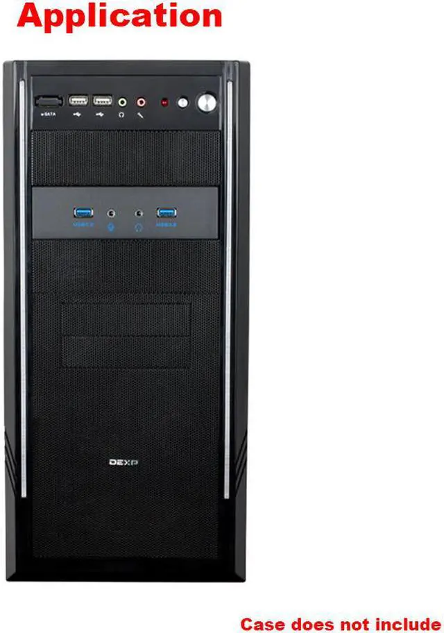 Alt view image 4 of 4 - EnLabs FP525U32AM PC Case 5.25 inch front panel 2 Ports USB 3.0 USB Hub w/ HD Audio Output & Microphone,2.6ft USB 20pin to 2x USB 3.0 Splitter w/ Stereo Audio Mic