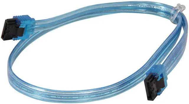 Alt view image 3 of 4 - EnLabs 5PKSATAIII60CMBL 5 Pack SATA 3.0 6Gbps Straight HDD SDD Data Cable w/ Locking Latch - UV Blue - 24 inch