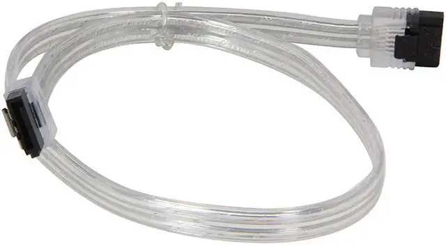 Main image of EnLabs 3PKSATAIII18CL 3 Pack SATA 3.0 6Gbps Straight HDD SDD Data Cable w/ Locking Latch - Clear - 18 inch