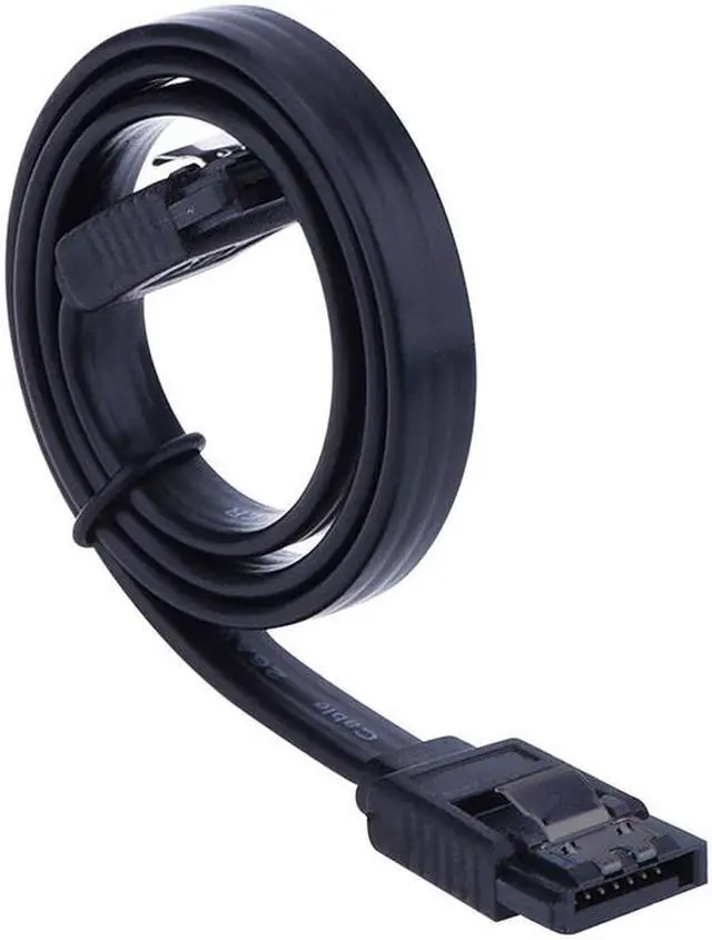 Alt view image 3 of 3 - EnLabs 3PKSATAIII24BK 3 Pack SATA 3.0 6Gbps Straight HDD SDD Data Cable w/ Locking Latch - Black - 24 inch