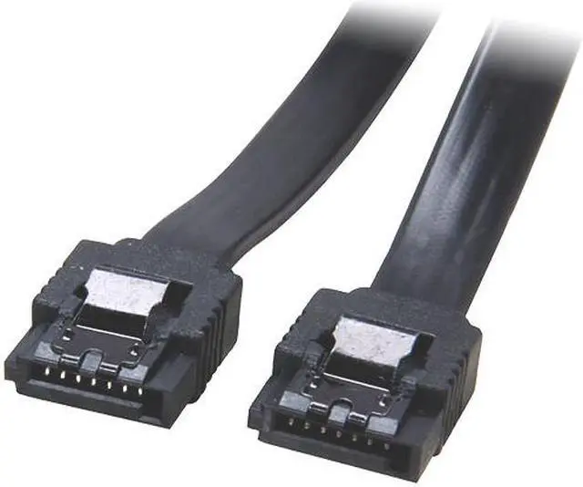 Alt view image 2 of 3 - EnLabs 3PKSATAIII24BK 3 Pack SATA 3.0 6Gbps Straight HDD SDD Data Cable w/ Locking Latch - Black - 24 inch