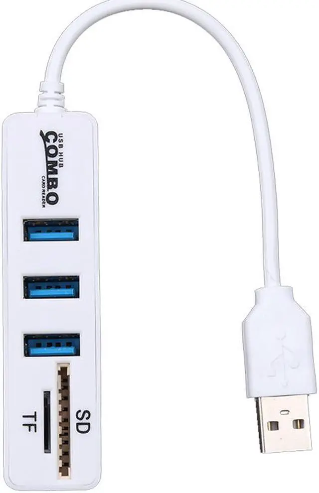 Alt view image 2 of 3 - EnLabs U2HUB3PSDCR 3 Ports USB 2.0 Hub Combo SD/TF Card Reader,Portable USB 2.0 Hub with T-Flash/SD card reader combo for laptop,camera