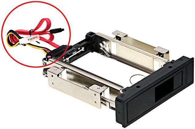 Alt view image 2 of 6 - EnLabs 525RACK35SATA 5.25" CD-ROM Space internal 3.5 inch SATA HDD Frame/Mobile Rack w/ SATA Data & Power Cable - Internal SATA Backplane Enclosure