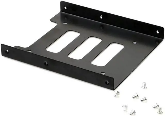Alt view image 3 of 5 - EnLabs 25TO35MAKIT 2.5" to 3.5" SSD HDD Metal Mounting Bracket Adapter Hard Drive Holder for PC SSD w/ 1.3ft SATA & Power Combo Cable