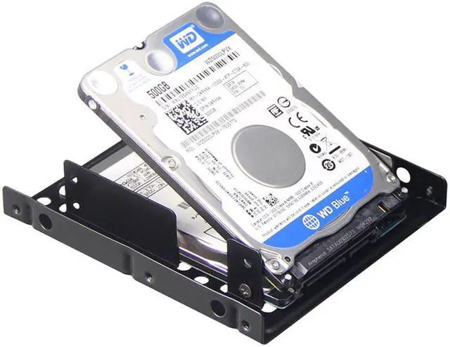Alt view image 5 of 6 - EnLabs 2X25TO35MA Metal Dual 2.5" to 3.5" Hard Drive Bay Mounting Bracket - 2 X 2.5" to 3.5" HDD / SSD Mounting Bracket - Black