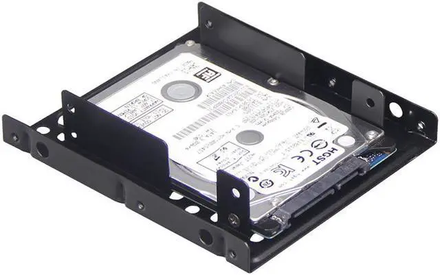 Alt view image 5 of 6 - EnLabs 2X25TO35MAKIT Metal Dual 2.5" to 3.5" Hard Drive Bay Mounting Bracket w/ SATA Data Cable and Power Adatepr Cable- 2 X 2.5" to 3.5" HDD / SSD Mounting Bracket Kit - Black