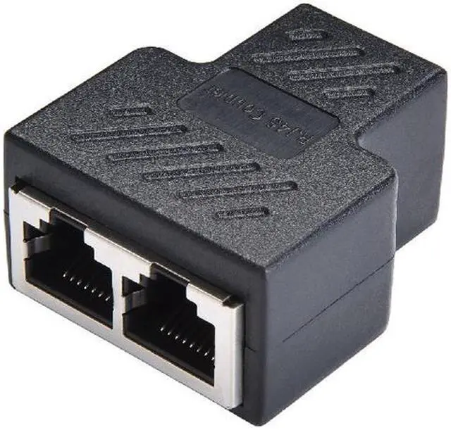 Alt view image 2 of 6 - Enlabs RJ45SPL1X2 RJ45 Splitter Adapter, RJ45 Female 1 to 2 port Female Ethernet Coupler, 8P8C LAN Network Extender Connector for Cat5, Cat5e, Cat6, Cat7