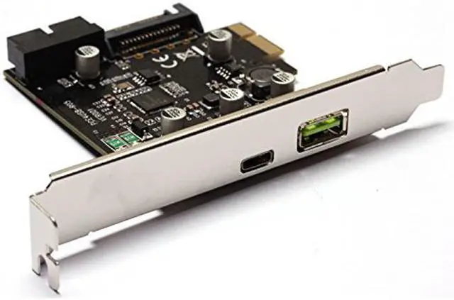 Alt view image 2 of 6 - EnLabs PCIEU3C20SC PCIe Express Card to USB 3.0 Type-C w/ 2.4A Quick Charging and 19Pin USB 3.0 Dual,Port Power by 15pin SATA