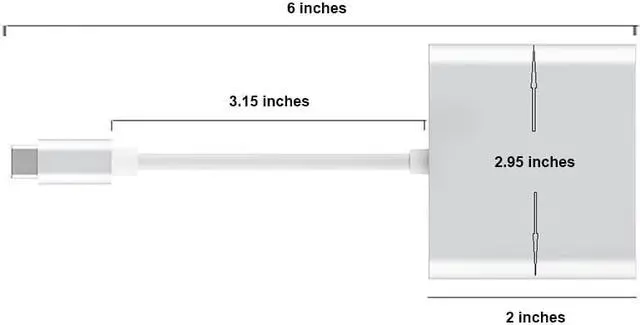 Alt view image 4 of 7 - Enlabs USBC2VGAUAPD 3-in-1 USB Type-C to USB-C DP Charging + VGA 1080p +USB 3.0 Port  Multiport Adapter Converter (DP Alt Mode) for Macbook/MacBook Pro/Chromebook Pixel/Dell XPS 13/Yoga 920/Samsung S9