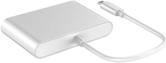 Alt view image 3 of 7 - Enlabs USBC2VGAUAPD 3-in-1 USB Type-C to USB-C DP Charging + VGA 1080p +USB 3.0 Port  Multiport Adapter Converter (DP Alt Mode) for Macbook/MacBook Pro/Chromebook Pixel/Dell XPS 13/Yoga 920/Samsung S9