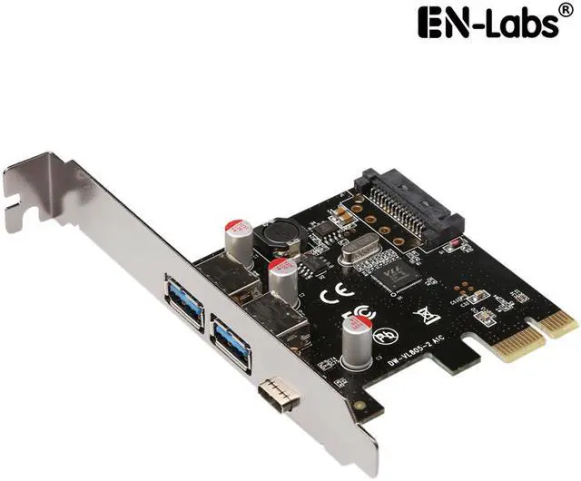 Main image of EnLabs PCIEU3A2CS USB 3.1 GEN 1(5Gbps)Type-C + 2 USB 3.0 Type-A PCI-e Express Card Desktop PCI Express Add On Card Adapter,Power by SATA