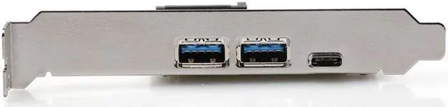 Alt view image 5 of 5 - EnLabs PCIEU3A2CS USB 3.1 GEN 1(5Gbps)Type-C + 2 USB 3.0 Type-A PCI-e Express Card Desktop PCI Express Add On Card Adapter,Power by SATA