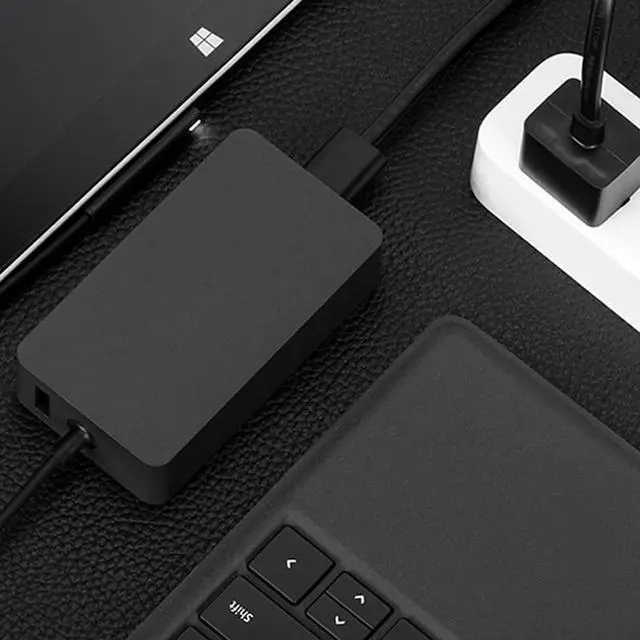 Alt view image 7 of 7 - Enlabs MSSURPW65W Surface Power Supply Adapter 65W 15V 4A for Microsoft Surface Book Surface Pro 3 Pro 4 Surface Laptop & Surface Pro (2017) with 5V 1A USB Port