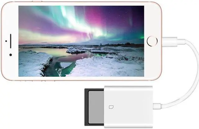 Alt view image 3 of 5 - Enlabs 8PINCRSD Lightning SD Card Camera Reader Adapter for IOS 9.2 or up to 11, Trail Game Camera Viewer for iPhone 6 / 6s / 7 / 7Plus / 8/X /iPad Mini/Air- No App is Required