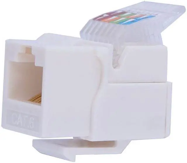 Alt view image 4 of 4 - Enlabs IDC RJ45 Cat6 UTP Tool-less Keystone Module Female Jack Connector Adapter w/ Color Coded for Wall Plate ,Twisted Pair RJ-45 Internet Network Ethernet Lan Cable