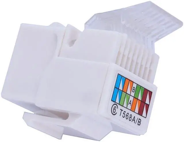 Alt view image 2 of 4 - Enlabs IDC RJ45 Cat6 UTP Tool-less Keystone Module Female Jack Connector Adapter w/ Color Coded for Wall Plate ,Twisted Pair RJ-45 Internet Network Ethernet Lan Cable