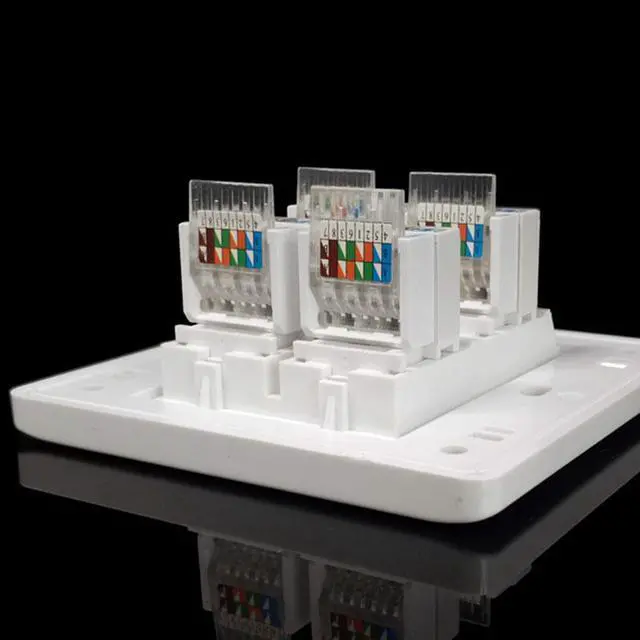 Alt view image 6 of 6 - EnLabs 5-PACK CAT5E UTP Tool Less Keystone Jack,  RJ45 Self-Locking Cat. 5e Keystone Module Adapter No Punch-Down Tool Required Couplers For Wall Plate