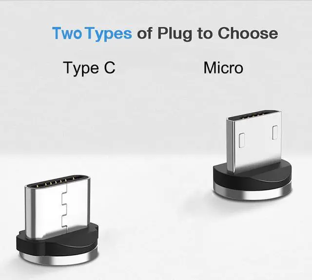 Alt view image 4 of 7 - EnLabs MGUSBPWUAC1M Micro USB and USB Type-C 2 in 1 Nylon Braided Magnetic Android Devices  2.0A Fast Charging Cable Samsung Galaxy S4 S5 S6 S7 S8 S9 Plus Edge ,HTC, Motorola,LG etc. - Black,1 Meter