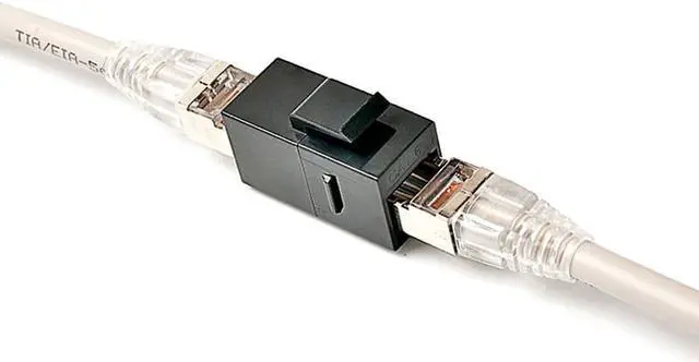 Alt view image 5 of 6 - Enlabs WPCAT65PK 5-PACK CAT6 UTP RJ45 Jack Female to Female Coupler Keyston Insert Snap-in Connector Socket Adapter for Wall Plate,Outlet Patch Panel,Black