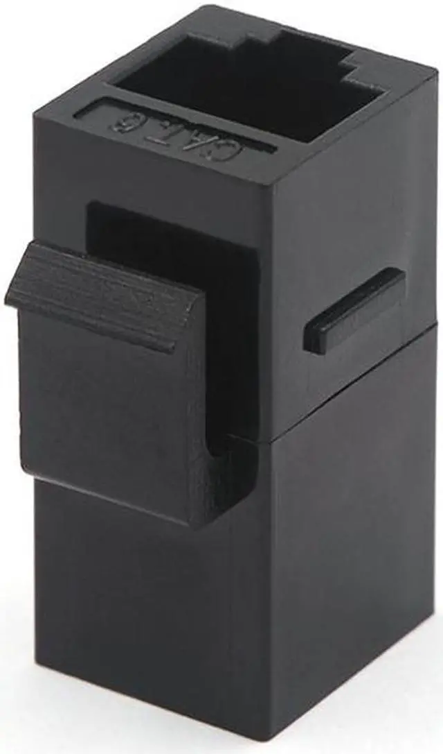 Alt view image 3 of 6 - Enlabs WPCAT65PK 5-PACK CAT6 UTP RJ45 Jack Female to Female Coupler Keyston Insert Snap-in Connector Socket Adapter for Wall Plate,Outlet Patch Panel,Black