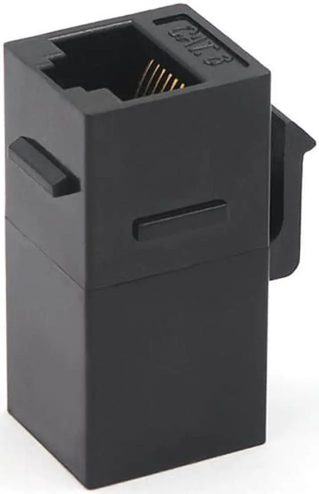 Alt view image 4 of 6 - Enlabs WPCAT65PK 5-PACK CAT6 UTP RJ45 Jack Female to Female Coupler Keyston Insert Snap-in Connector Socket Adapter for Wall Plate,Outlet Patch Panel,Black