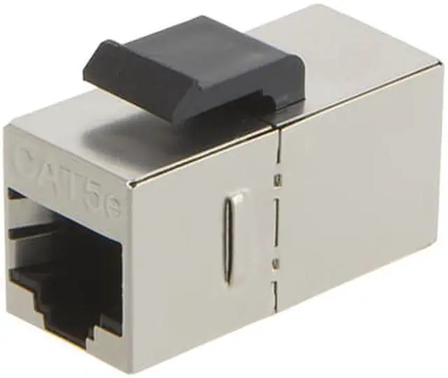Alt view image 2 of 5 - Enlabs WPCAT5ESTP5PK 5-PACK Shielded CAT5E STP RJ45 Jack Female to Female Inline Modular Coupler with Keystone Latch, RJ45 Modular Coupler for Panel Connection for Wall Plate Panel Connection