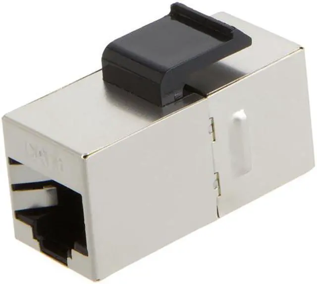 Alt view image 4 of 6 - Enlabs WPCAT6STP5PK 5-PACK Shielded CAT6 STP RJ45 Jack Female to Female Inline Modular Coupler with Keystone Latch, RJ45 Modular Coupler for Panel Connection for Wall Plate Panel Connection