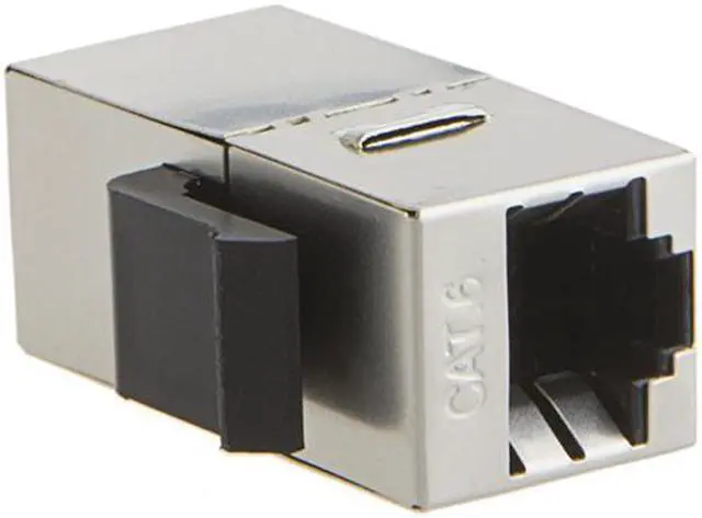 Alt view image 2 of 6 - Enlabs WPCAT6STP5PK 5-PACK Shielded CAT6 STP RJ45 Jack Female to Female Inline Modular Coupler with Keystone Latch, RJ45 Modular Coupler for Panel Connection for Wall Plate Panel Connection