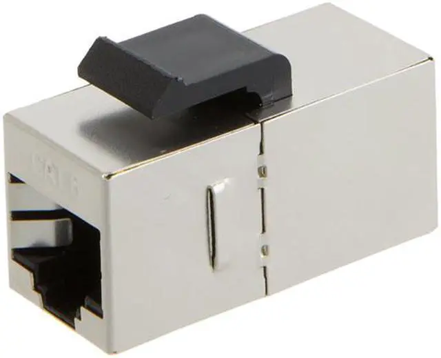 Alt view image 3 of 6 - Enlabs WPCAT6STP5PK 5-PACK Shielded CAT6 STP RJ45 Jack Female to Female Inline Modular Coupler with Keystone Latch, RJ45 Modular Coupler for Panel Connection for Wall Plate Panel Connection