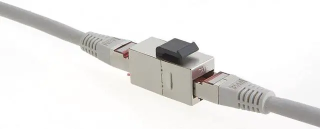 Alt view image 6 of 6 - Enlabs WPCAT6STP5PK 5-PACK Shielded CAT6 STP RJ45 Jack Female to Female Inline Modular Coupler with Keystone Latch, RJ45 Modular Coupler for Panel Connection for Wall Plate Panel Connection