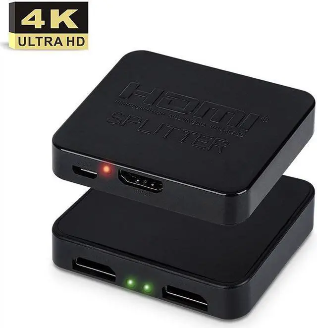 Alt view image 2 of 4 - EnLabs ECHD4KSPL1X2 HDMI Splitter 1 In 2 Out,2 Ports 4K2K@30Hz HDMI Splitter HUB Support 3D 4K 2K 2160P@30Hz 1080P@60Hz w/ USB Power Cable