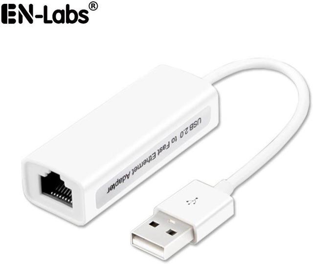 USB 2.0 to ethernet Adapter USB to RJ45 Supporting 10/100 Mbps Ethernet  Network for Window/Mac OS, Surface Pro/Linux