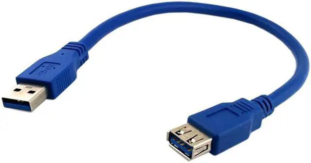 Alt view image 3 of 3 - EnLabs USB Extension Cable,USB 3.0 Extension Cable/USB 3 A-Male to A-Female Cable in Blue, 0.3m/1FT