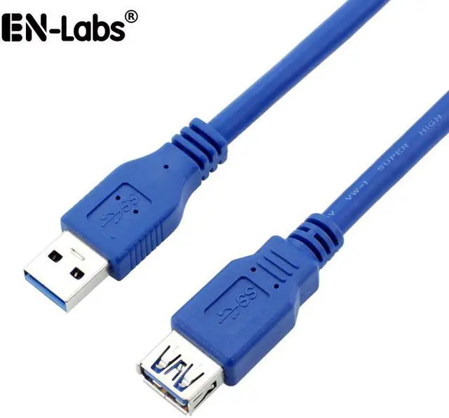 Main image of EnLabs USB Extension Cable,USB 3.0 Extension Cable/USB 3 A-Male to A-Female Cable in Blue, 0.3m/1FT