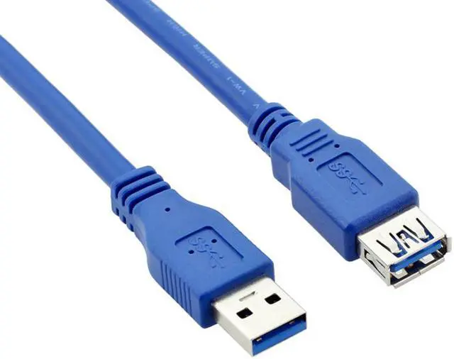Alt view image 2 of 3 - EnLabs USB Extension Cable,USB 3.0 Extension Cable/USB 3 A-Male to A-Female Cable in Blue, 0.3m/1FT